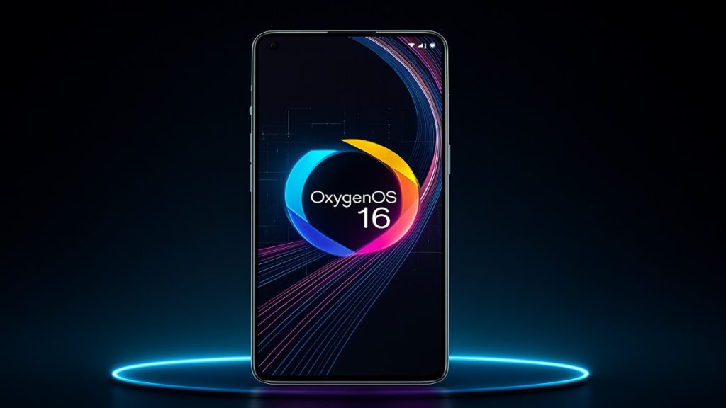 Official OnePlus OxygenOS 16 launch teaser graphic with "Intelligently Yours" and Gemini AI integration badge.